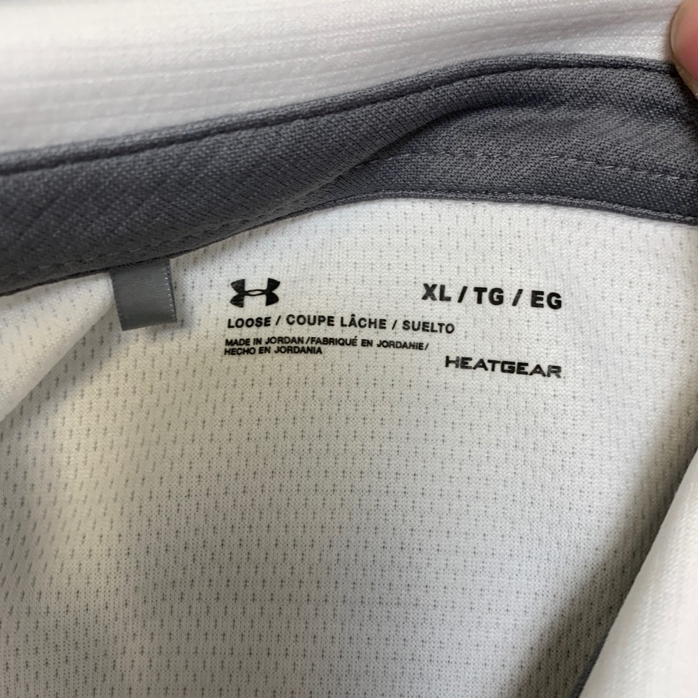 Under Armour Heatgear UCLA Bruins Polo Shirt Mens XL White Basketball Loose Fit - Picture 13 of 16